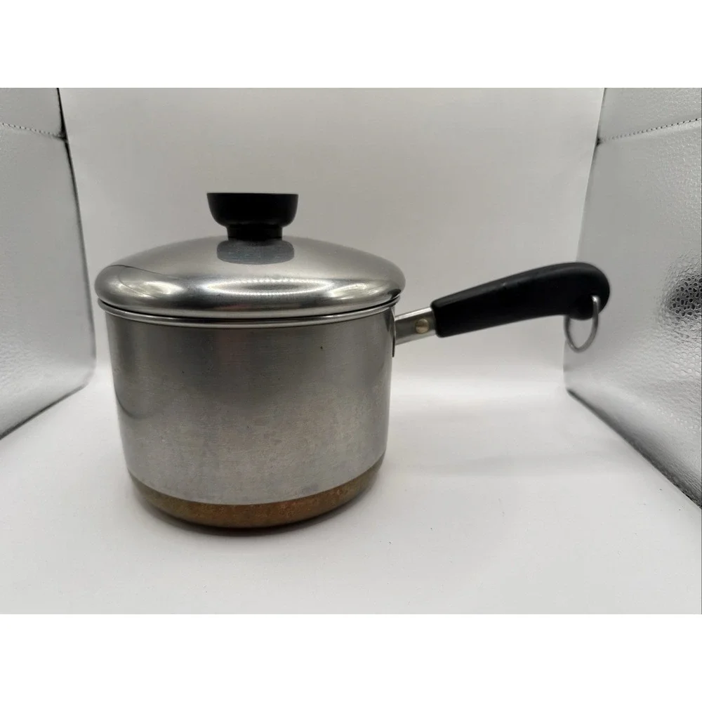 1801 Revere Ware 1 1/2 Quart Qt  Saucepan With Lid Copper Bottom 85